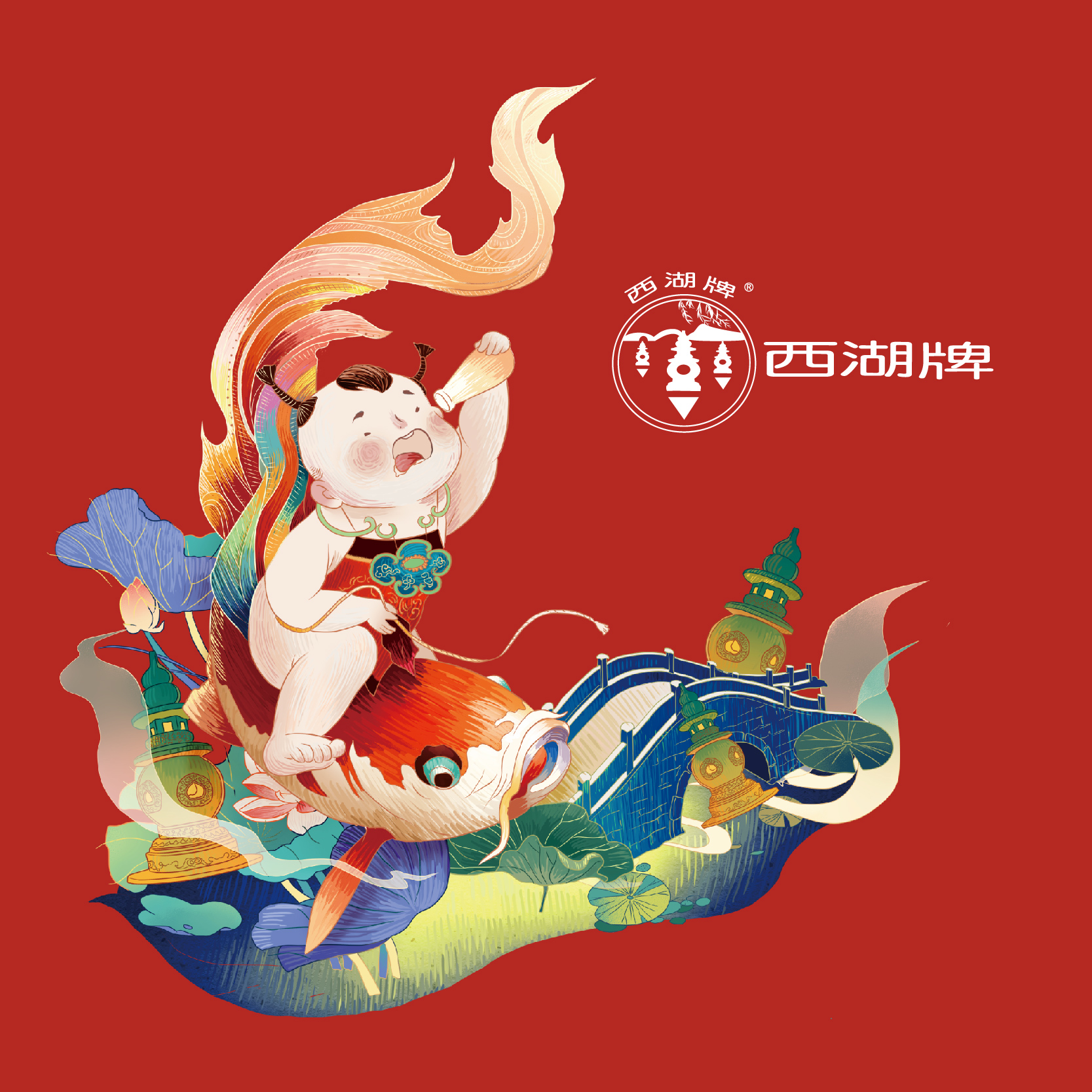 西湖牛奶品牌國(guó)潮系列產(chǎn)品包裝設(shè)計(jì)